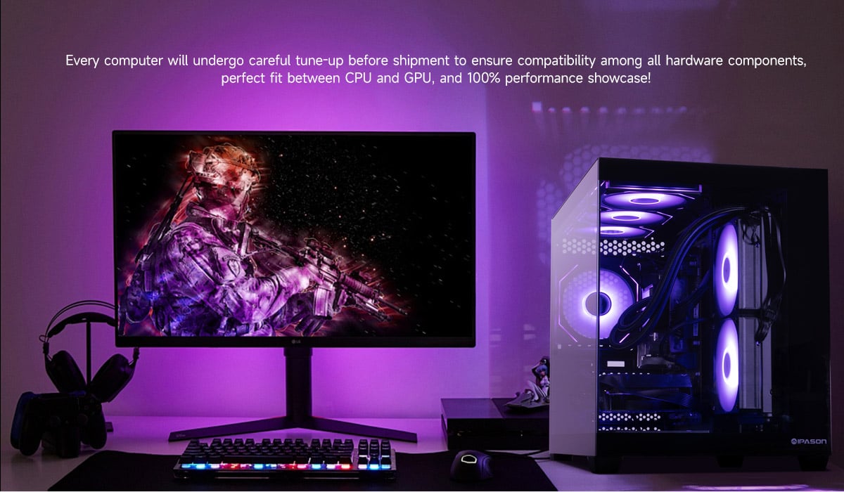 White gaming desktop