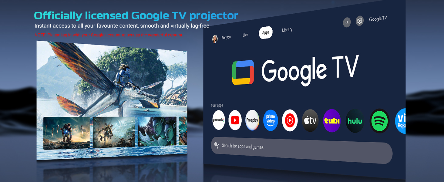 GooDee 4K UHD Smart Projector