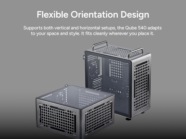 Cooler Master QUBE 540 Stardust Iron ATX Mid-Tower PC Case 