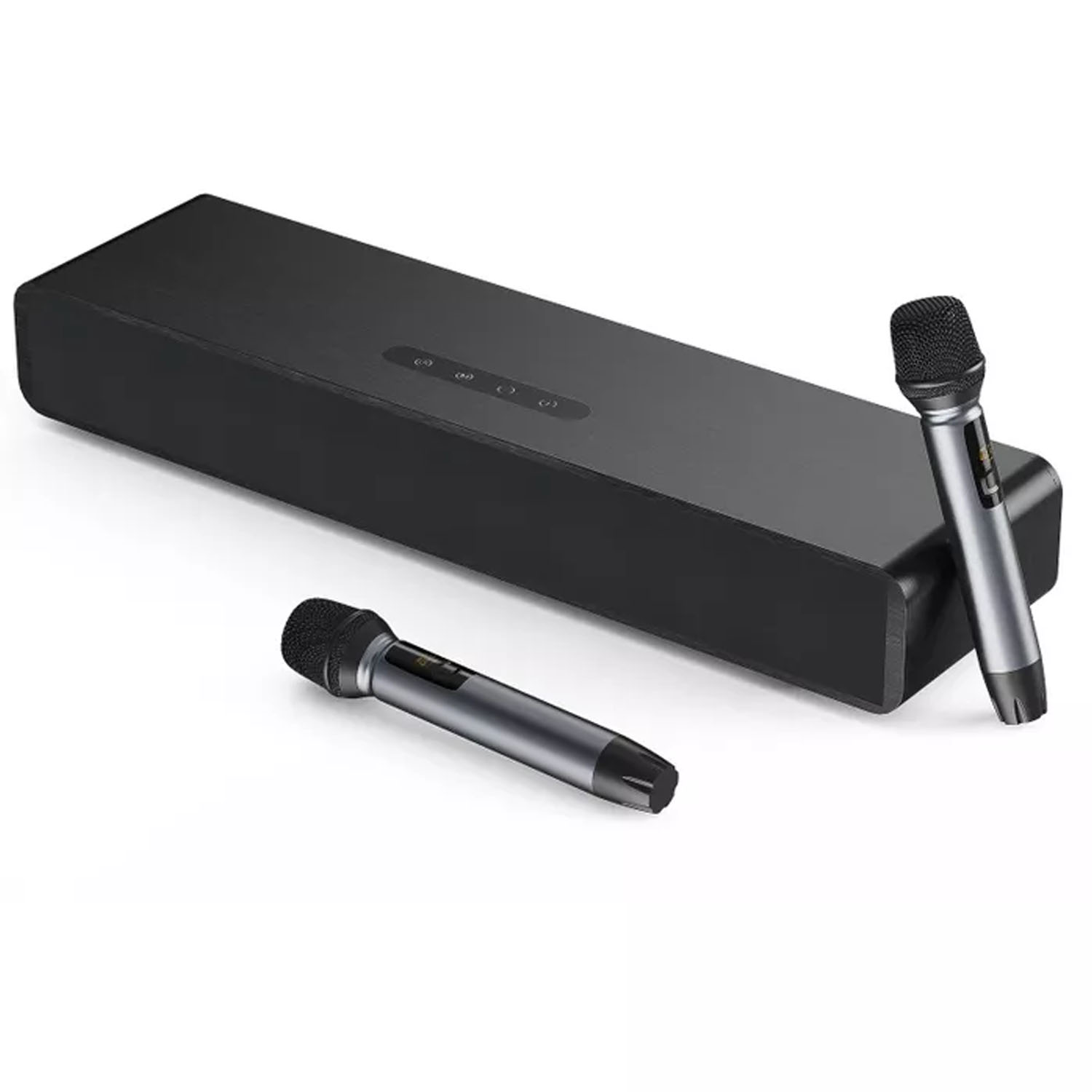 150W Karaoke Soundbar System with Wireless Microphones 4 Channel Audio.