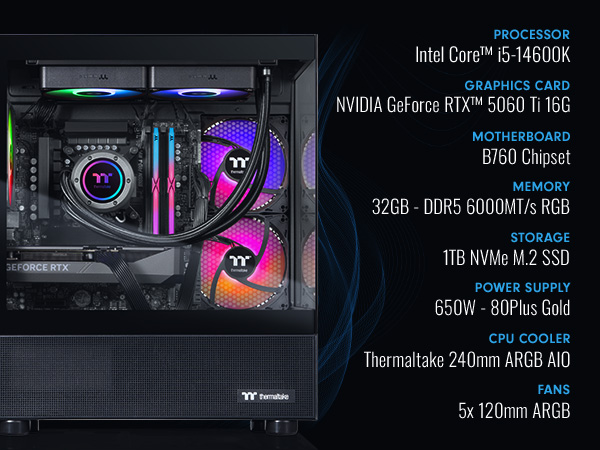 Thermaltake NE i1460TG-V170B Gaming Desktop PC