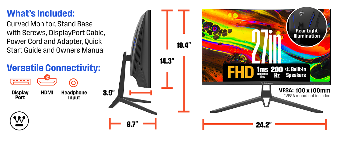 Westinghouse WC27RX6250 VA FHD Gaming Monitor