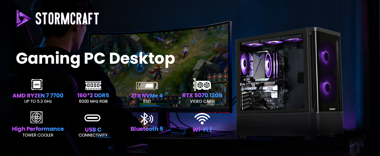 STORMCRAFT SP77000CC-570N1 SKYHAWK PRO Gaming PC