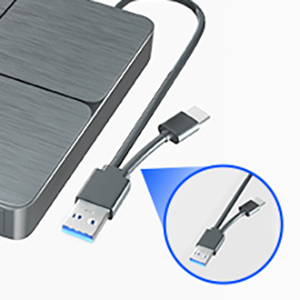 High-speed USB3.0 and Type-c interface The external Blu-ray drive is equipped with USB3.0 an