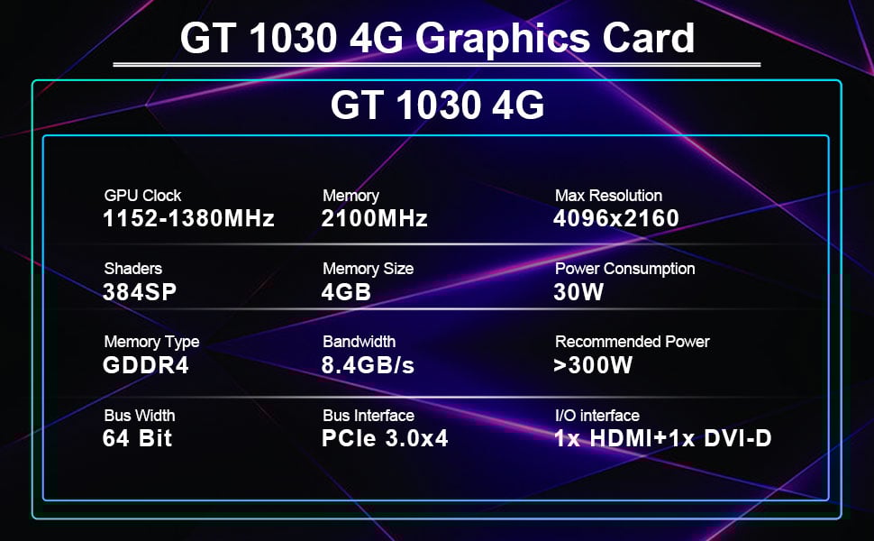 GT 1030 4G LP Video Card