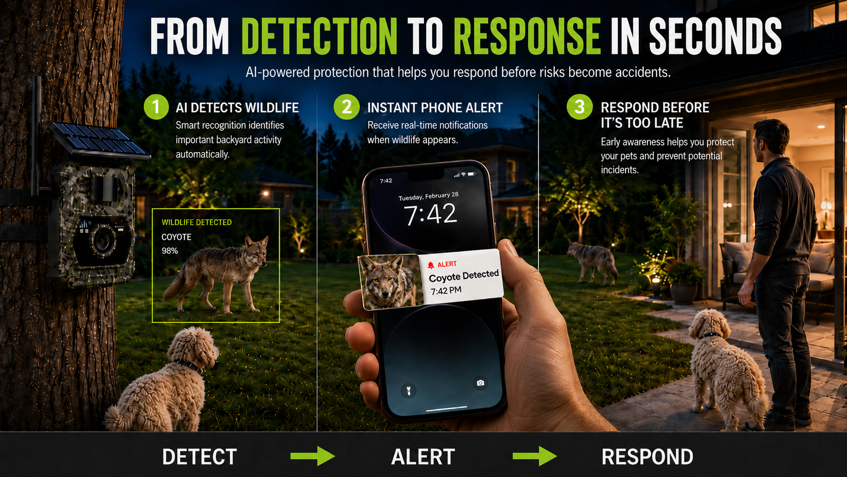 AI Detection, Instant Alerts, Remote Monitoring Camera