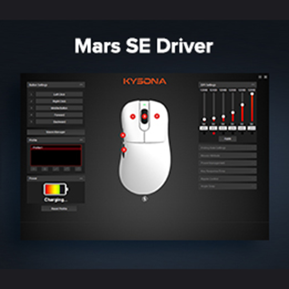 Mars SE Driver Mars SE driver offers personalized controls, macro setup, and enhanced gaming experie