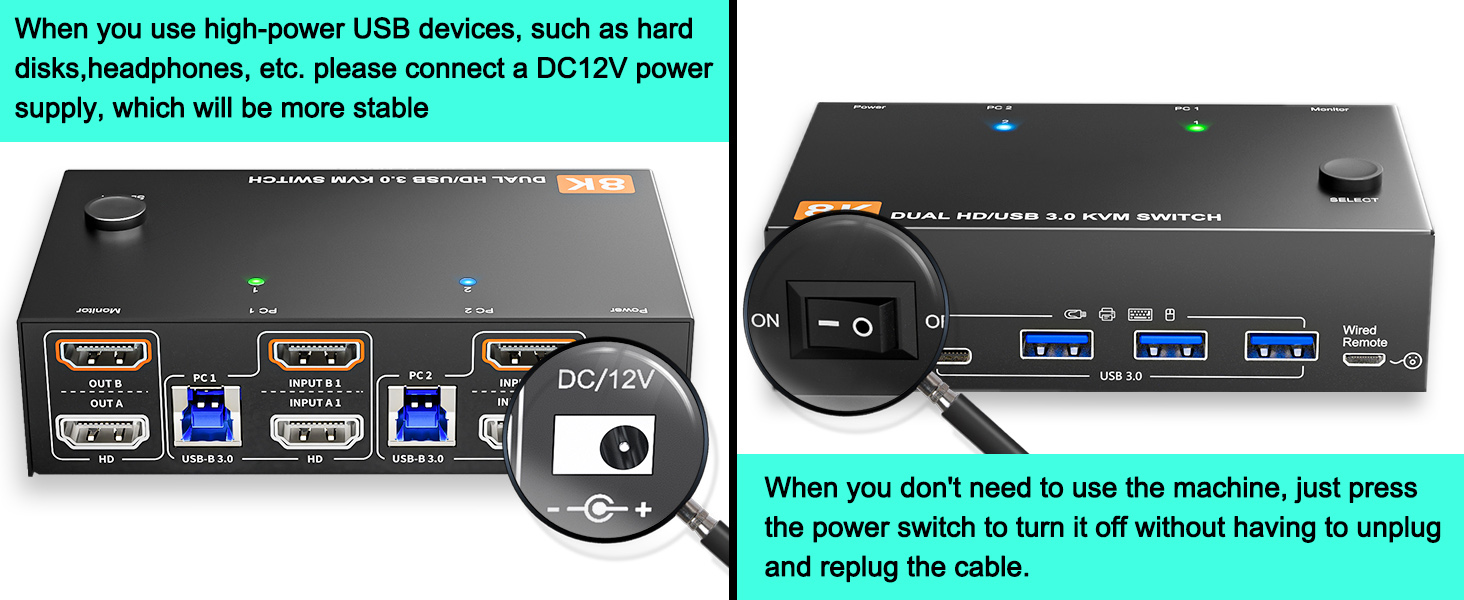 2 Display Model for the Dual Monitor KVM