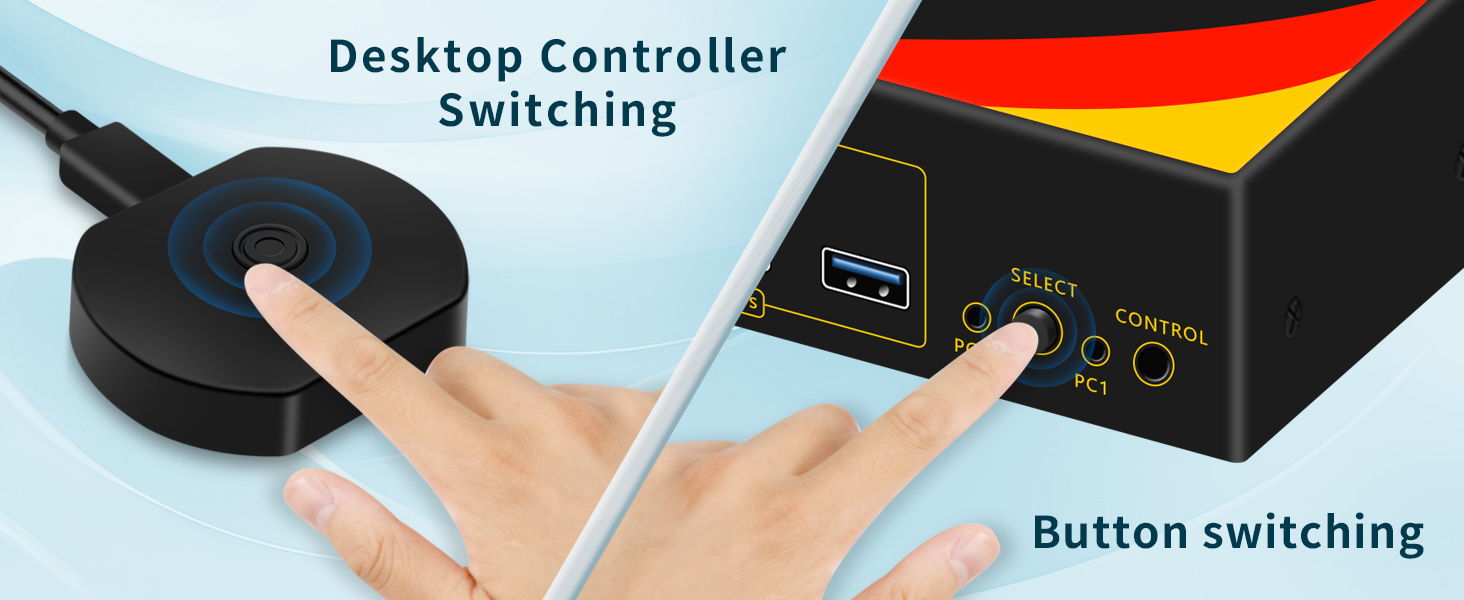 2*Displayport + 1*HDMI KVM Switches 3 Monitors 2 Computers, 8K@60HZ Triple Monitor KVM Switch