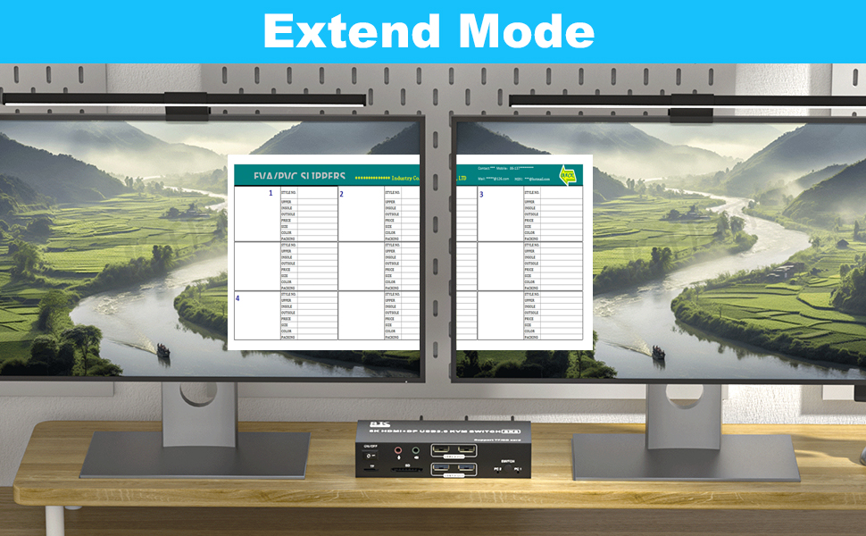 HDMI Displayport KVM Switch 2 Monitors 2 Computers 8K@60Hz,Dual Monitor Switch for 2 Computers