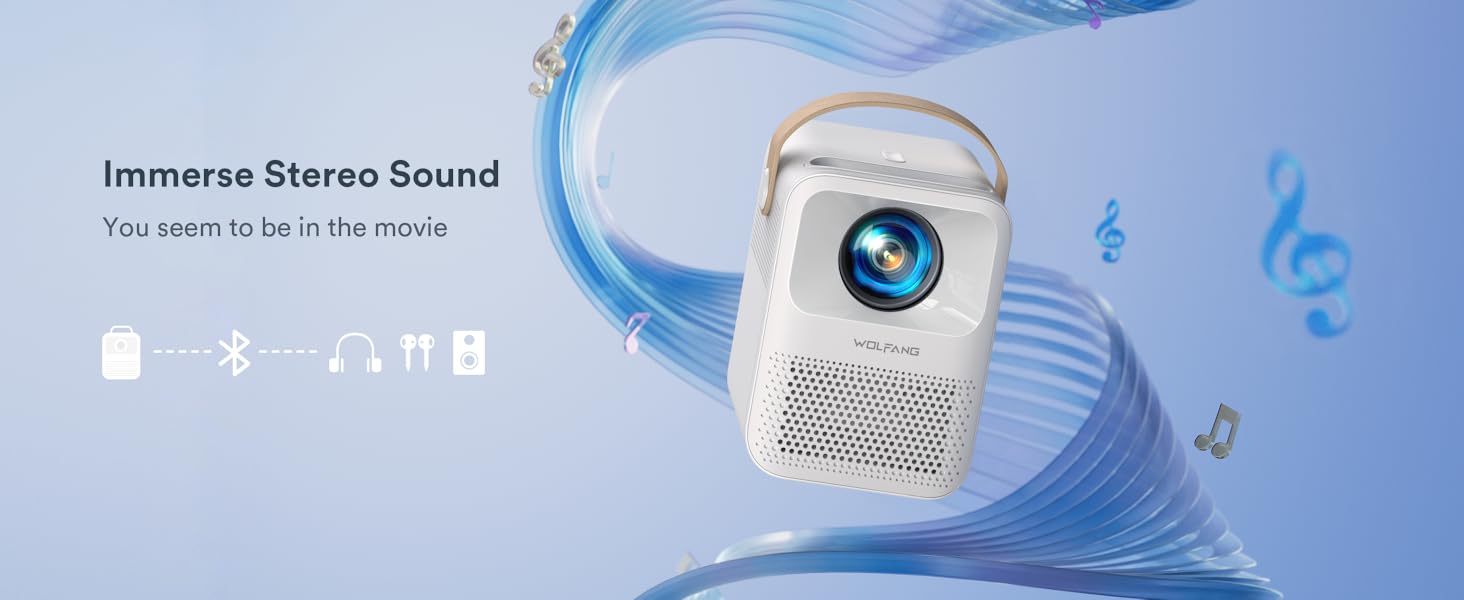 WOLFANG WP01 Mini 4K Support Portable Projector