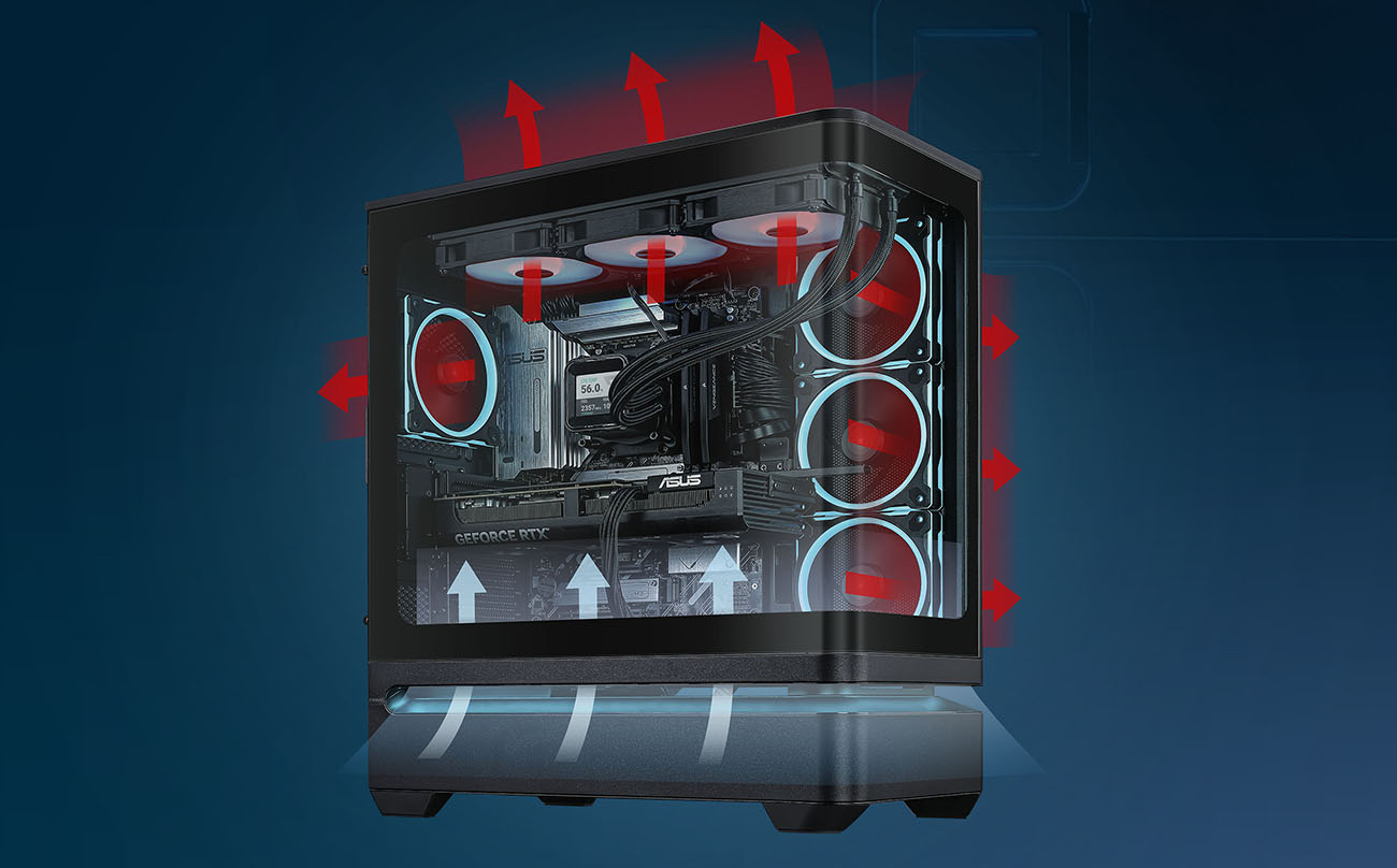 ASUS Prime AP304 ARGB ATX PC Gaming Case