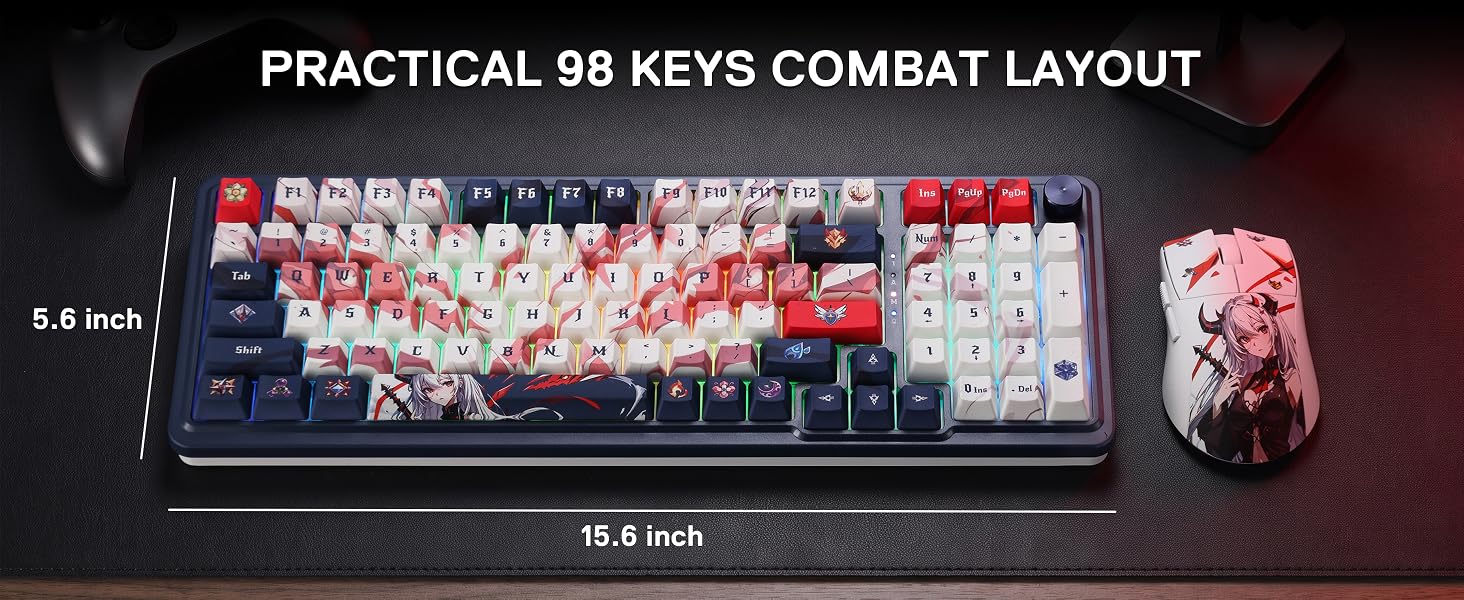 Redragon Eisa Anime Keyboard & Mouse Combo, K686 PRO KB + M916 26K DPI Mice