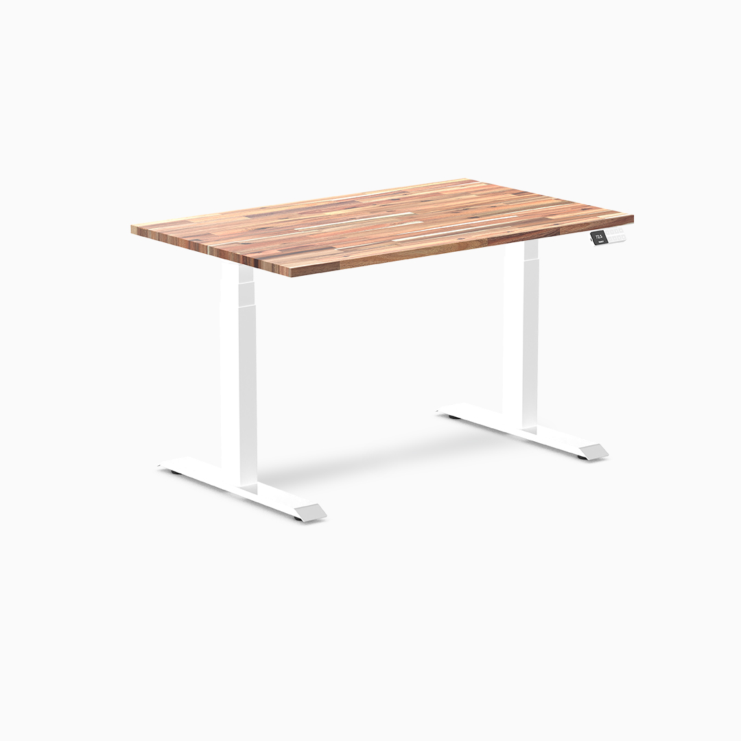 sit stand desk, standing desk, height adjustable desk, ergonomic desk, dual motor, softwood desk