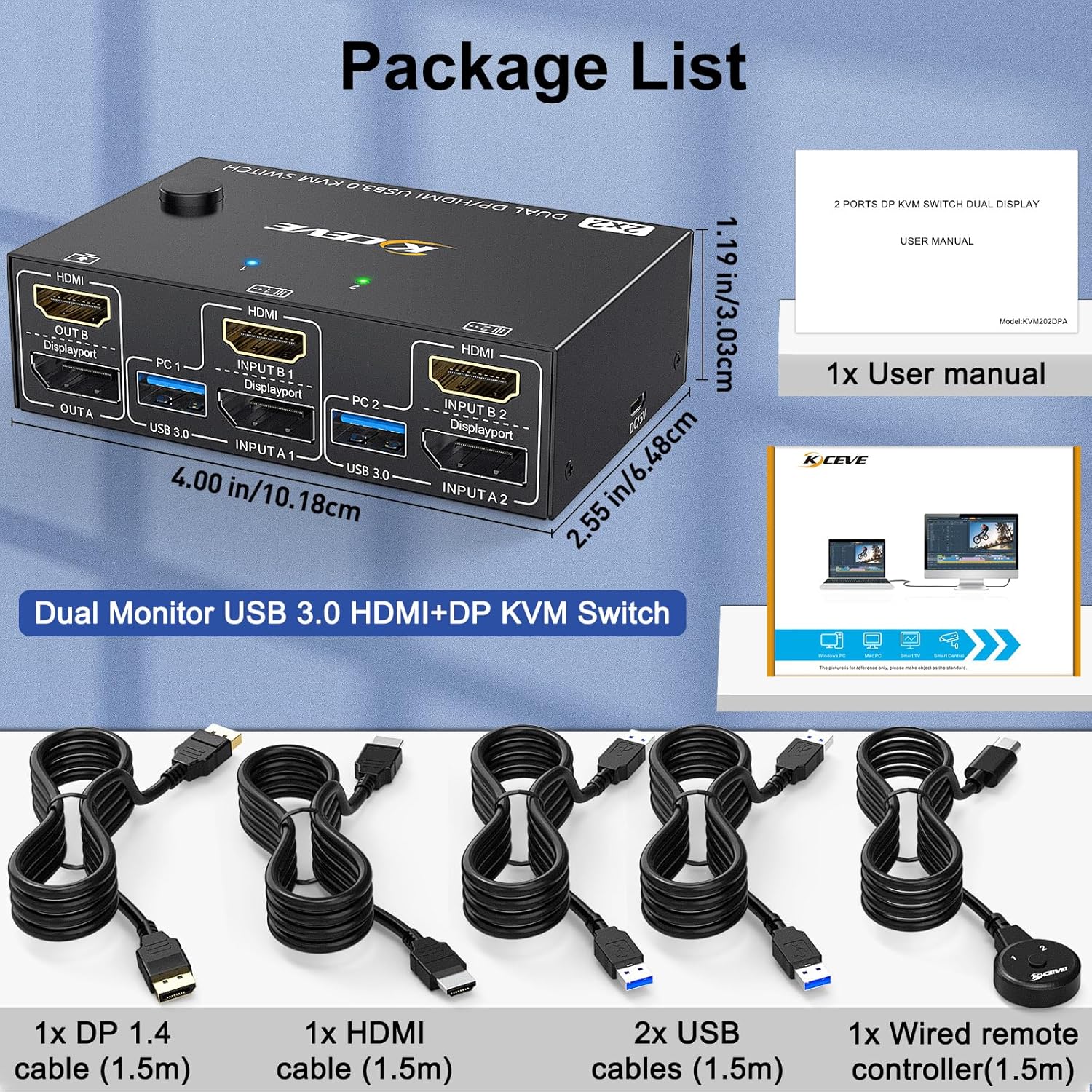KVM Switch 2 PC 2 Monitors Compatibility