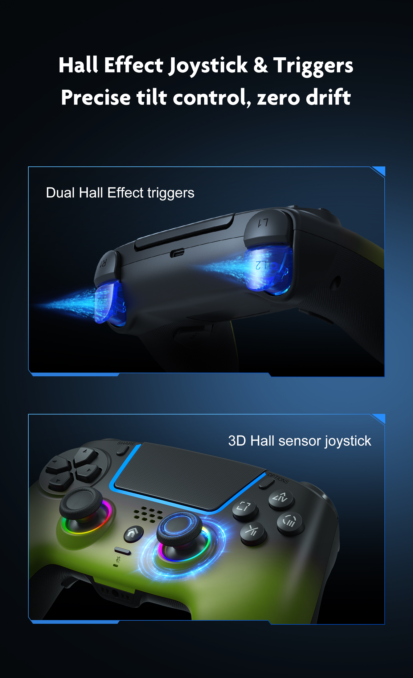 Hall Effect Joystick & Triggers