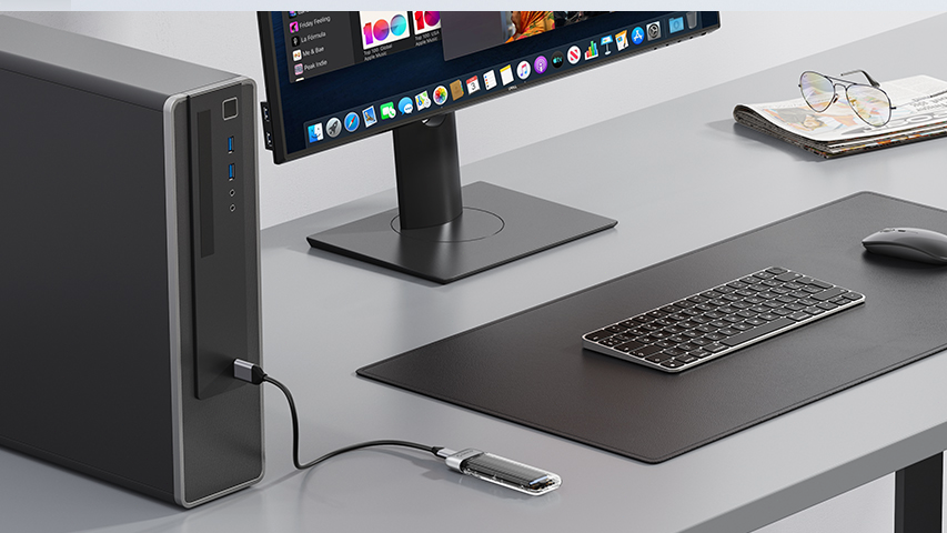 ORICO M.2 NVMe SATA SSD Enclosure, Tool-Free USB 3.2 Type-C 10Gbps to M.2 SSD Enclosure for SATA/NVM