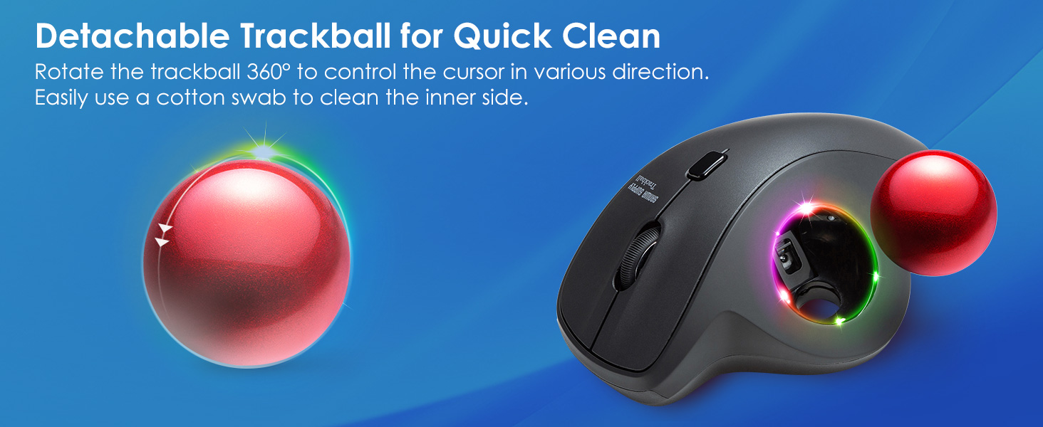 Wired Ergonomic Trackball Mouse