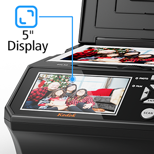 4 in 1 Photo,NameCard,Slide & Negative Scanner with Large 5” LCD