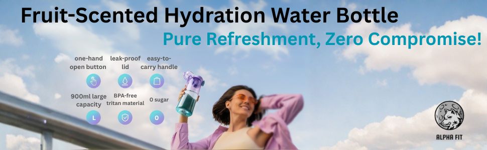 Alpha Fit Flavored Water Bottle - Air Up Compatible, 900ml/30oz Leak-Proof, BPA-Free
