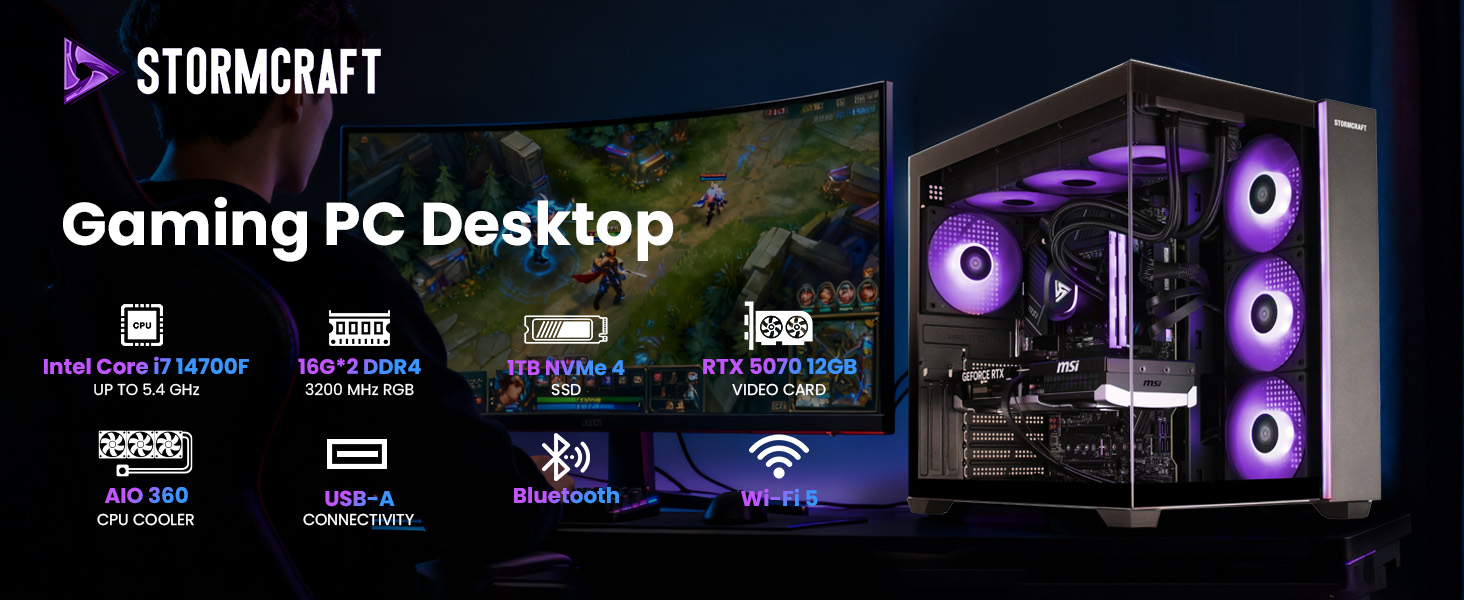 Stormcraft FA1470FCB-570N1 Gaming Desktop PC
