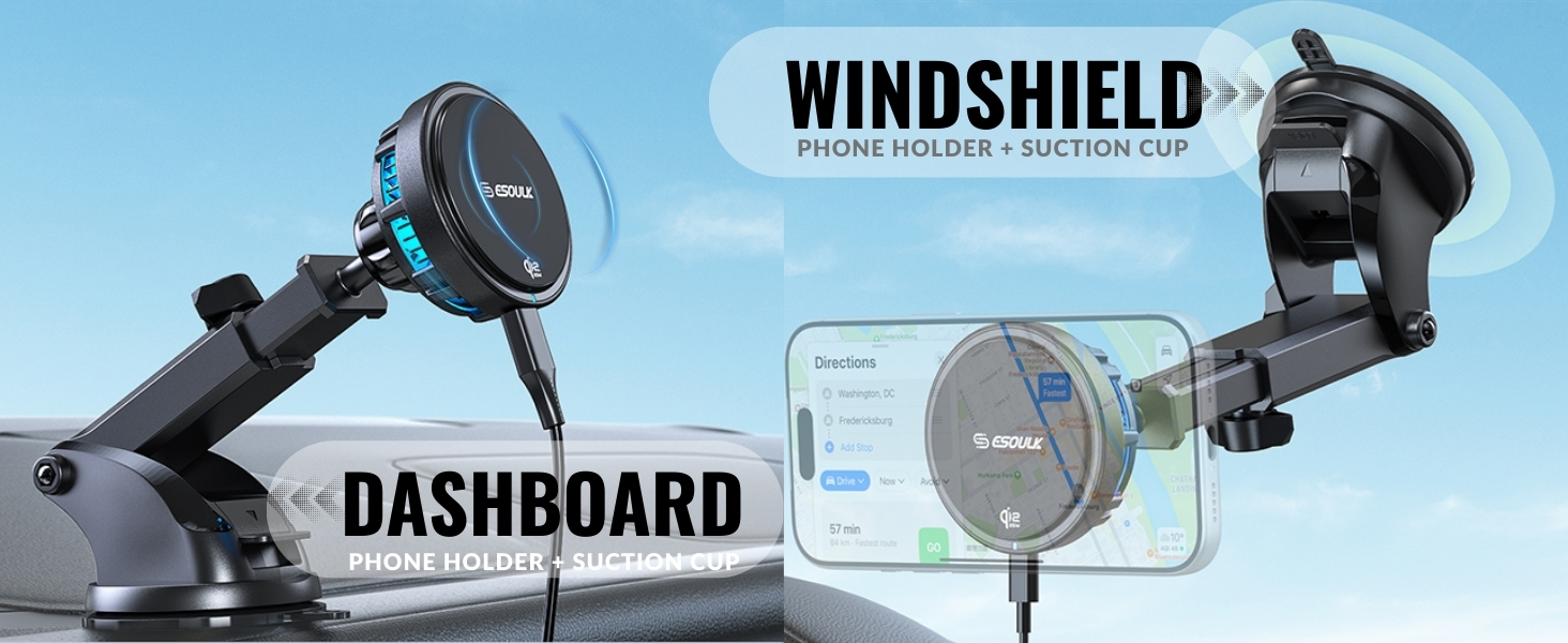 Windshield Dashboard Wireless Car Charger