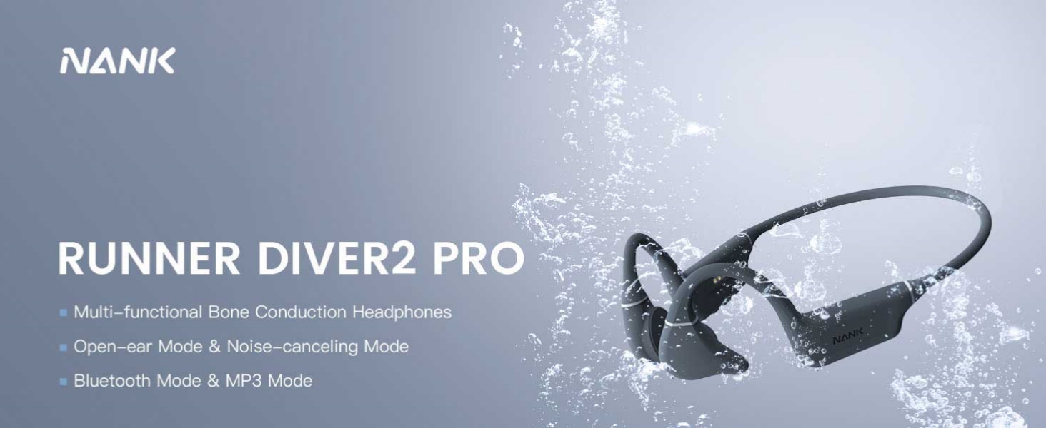 NANK Runner Diver2 Pro Open-Ear Sport Wireless Bluetooth Swimming Headphones