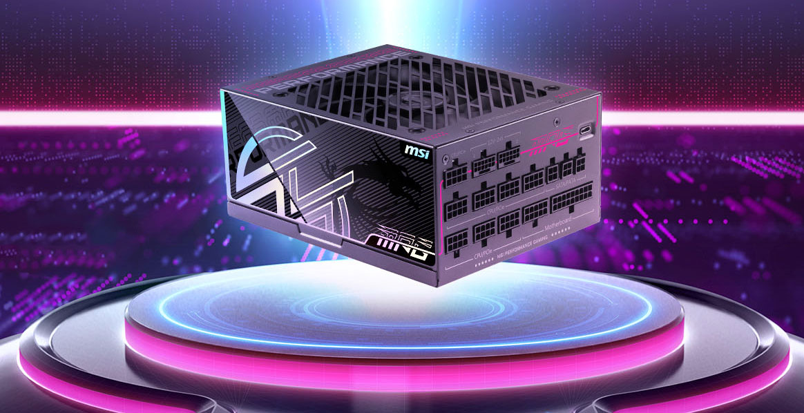 MSI MPG Ai1600TS PCIE5 Fully Modular Gaming 1600W Power Supply
