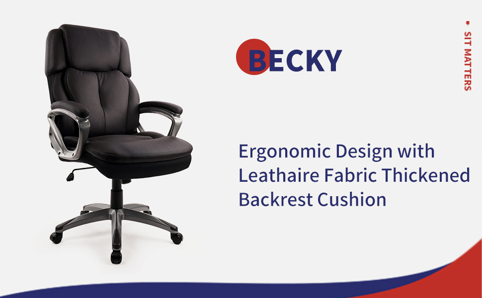 CLATINA Ergonomic Big & Tall Executive Office Chair with Fabric