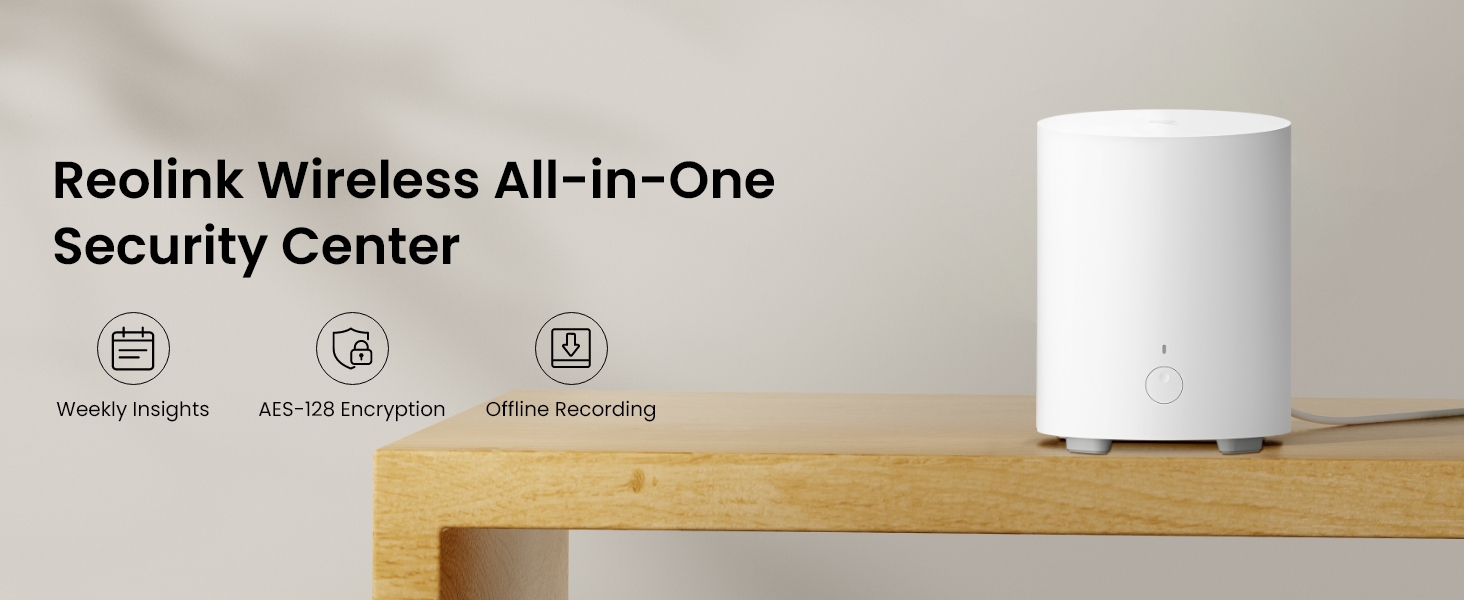 Reolink Home Hub Mini | Weekly Insights | AES-128 Encryption | Offline Recording