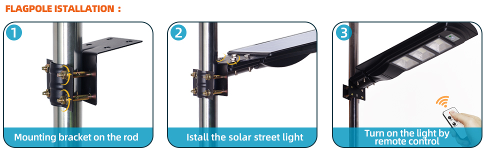 solar flag pole lights