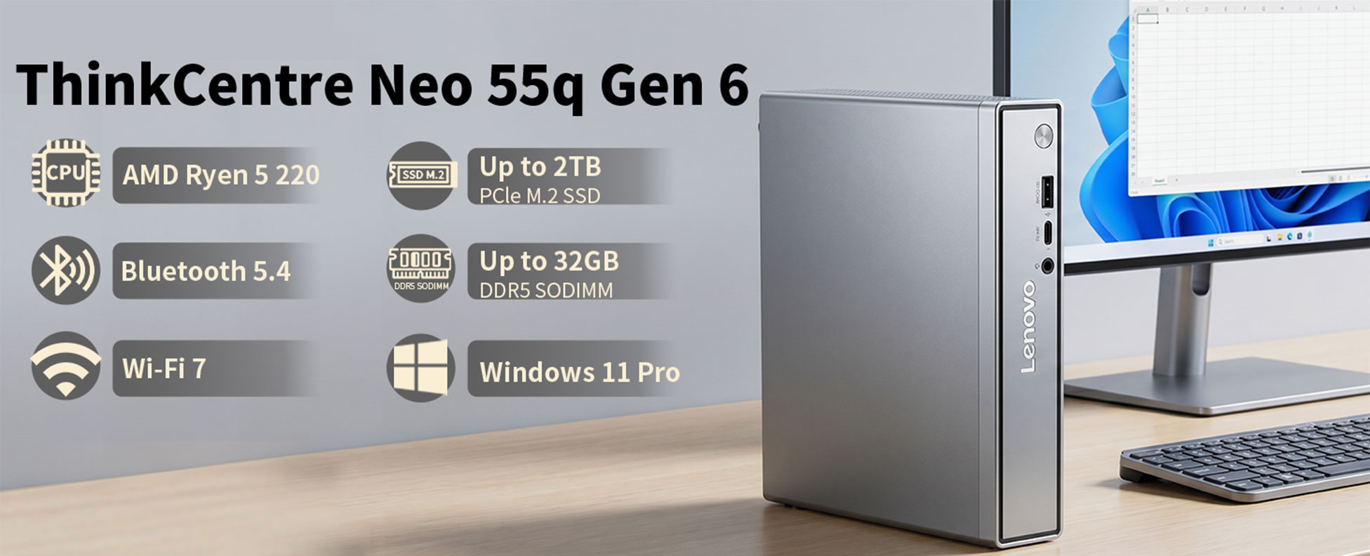 Lenovo ThinkCentre Neo 55q Business MFF Desktop