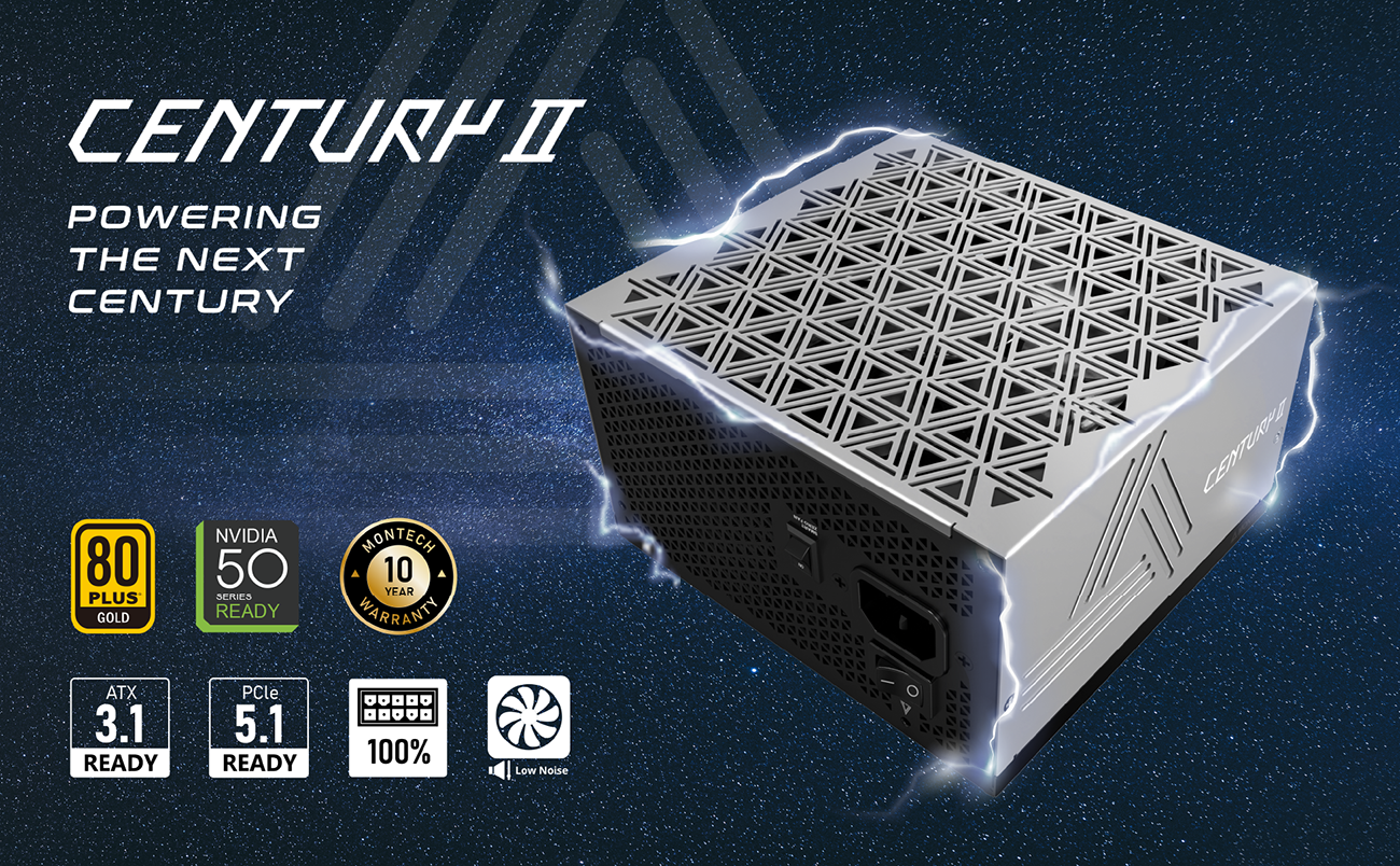 MONTECH Century II 550W ATX Gaming Power Supply