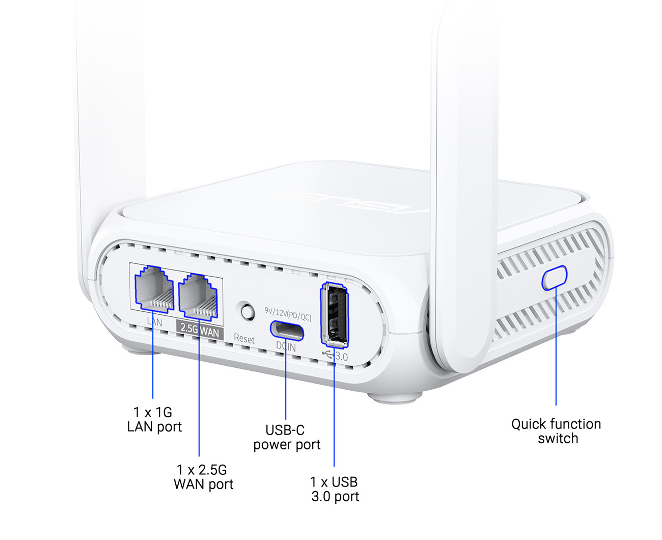 ASUS RT-BE58 Go Dual-band WiFi 7 Portable Travel Router