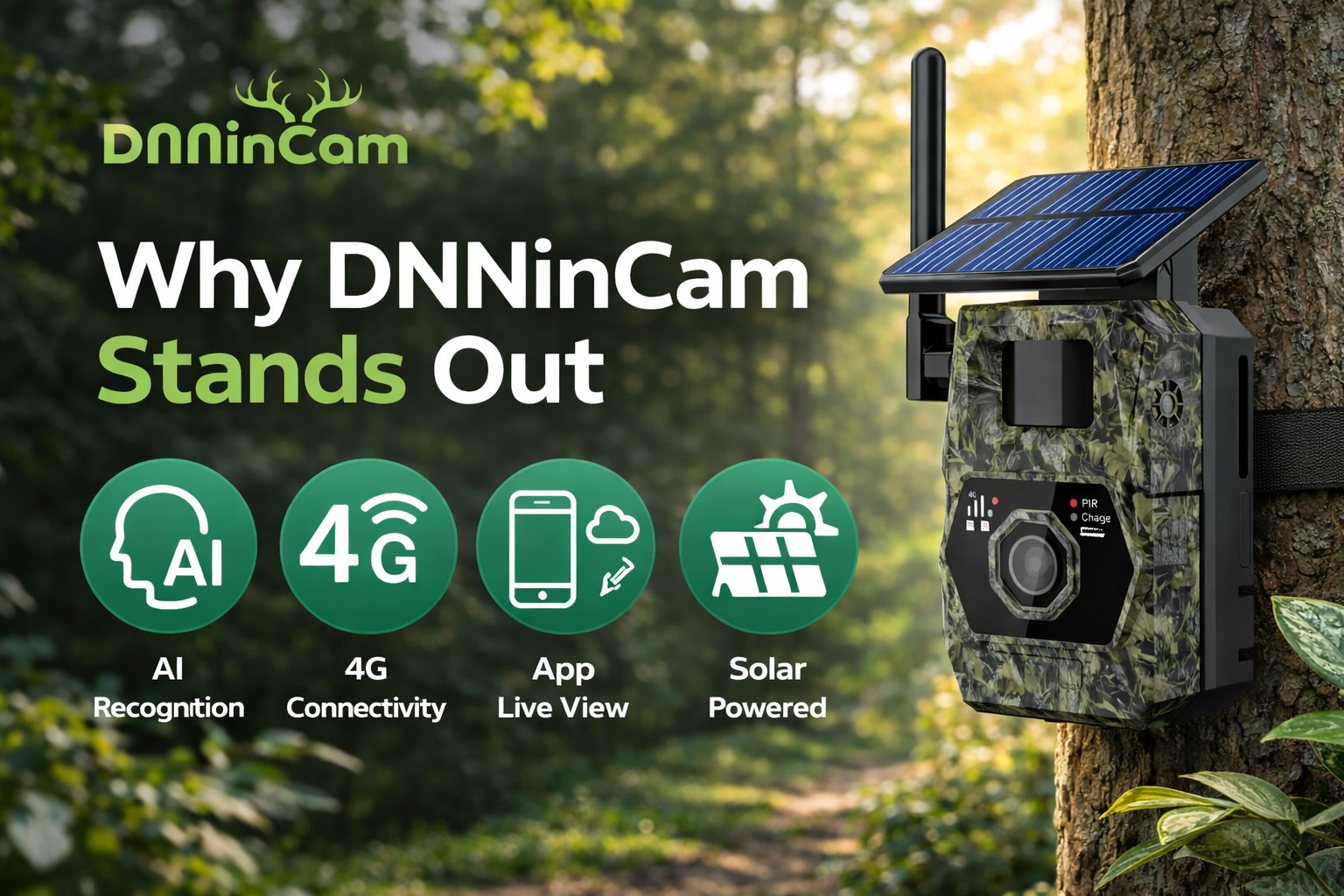The Solar 4G AI Trail Camera DNNinCam IV-TC21