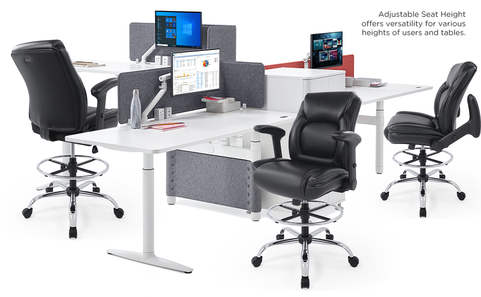 BL-5018D-BLK - A+ - Usage - Drafting Chair - Office Chair - Drafting Stool