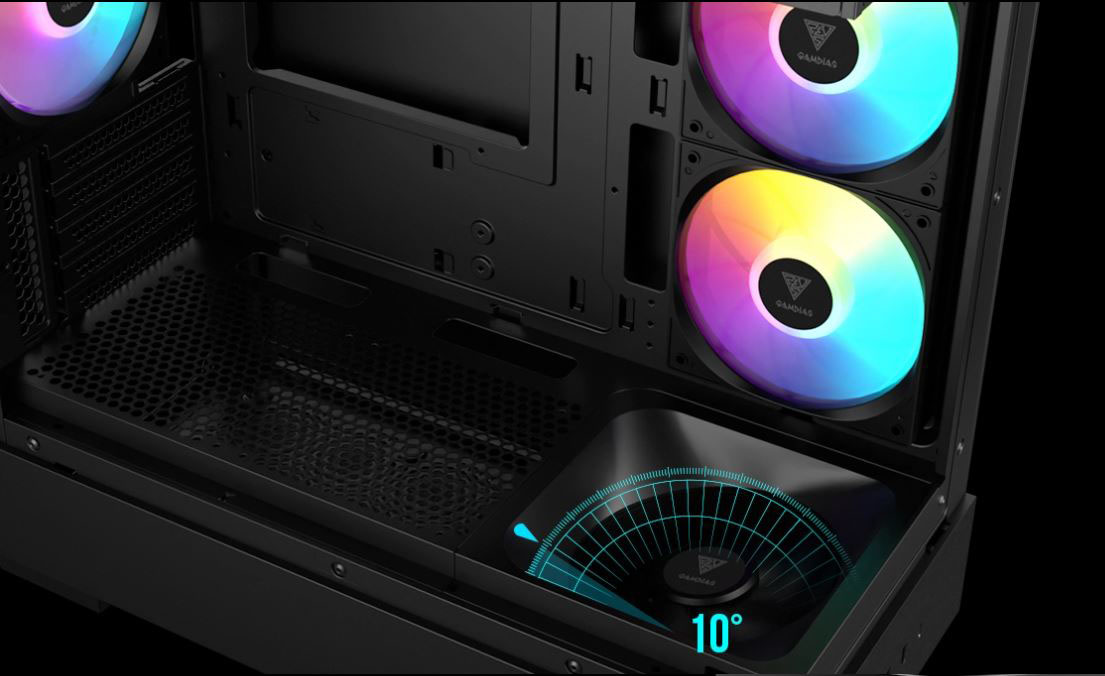 GAMDIAS ATLAS E5M GPU-Airflow Micro-ATX Case & HELIOS P1-650G 650W 80+ Gold PSU Combo Starter Kit