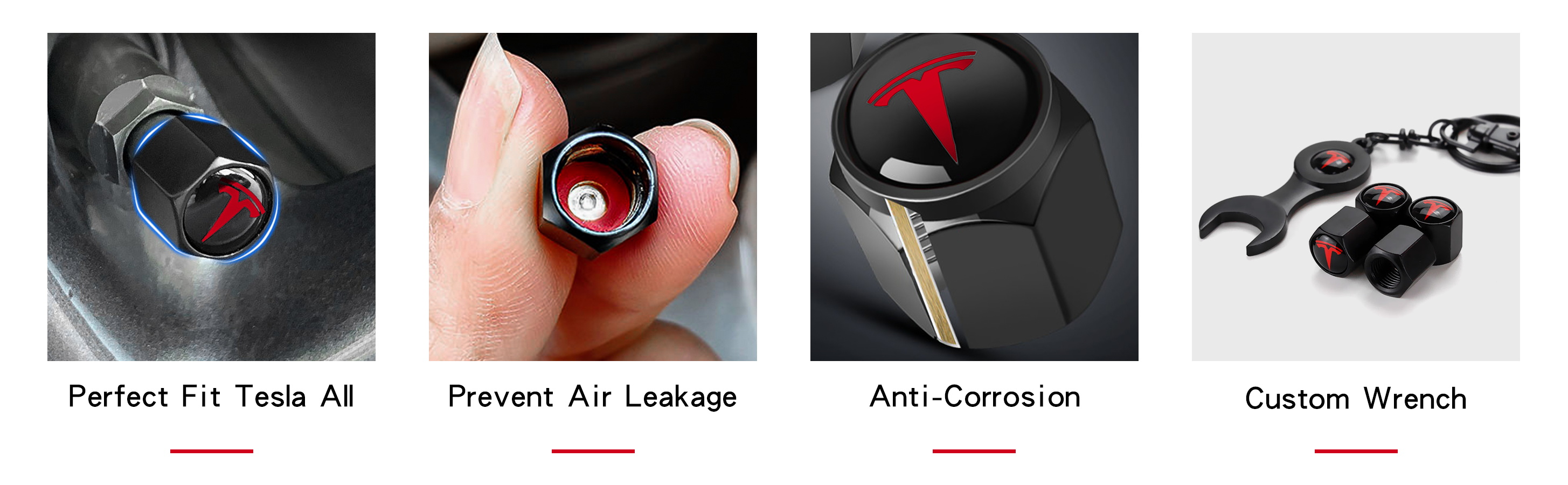 Tire Valve Stem Caps for Tesla Model 3/Y/S/X