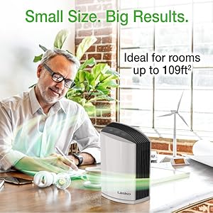 Lasko LP200 Portable Home Office 3 Speed Desktop Air Purifier Machine