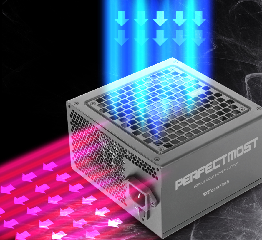 darkFlash PMT850, 850W Fully Modular Power Supply, 80 PLUS Gold & Cybenetics Platinum Certified