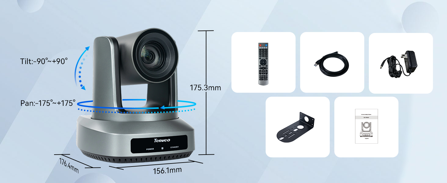 20x Zoom AI Auto Tracking PTZ Conference Camera