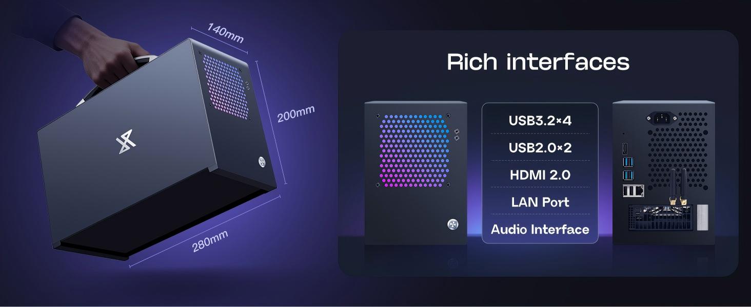 Cheap Mini Gaming PC ITX Tower Desktop Computers Windows 11 Prebuilt SSD NAS Computadora De Escritor