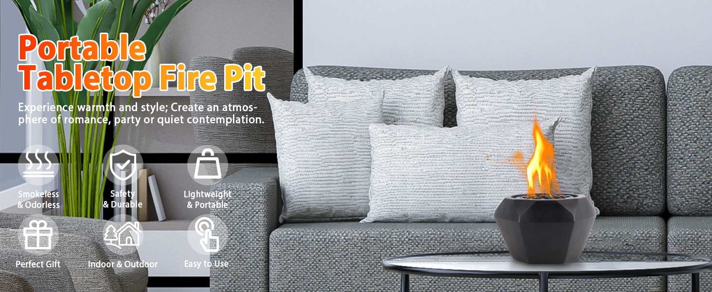 Portable Tabletop Fireplace