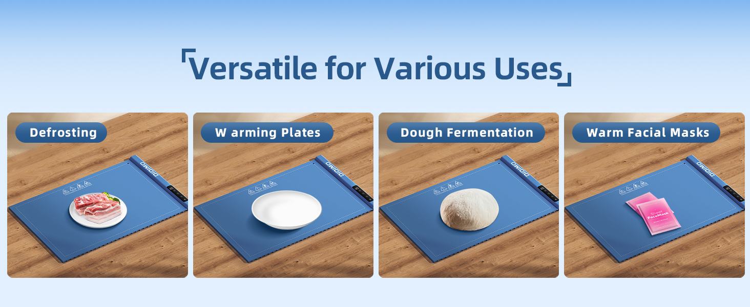 Multi-purpose: Defrosting, Warming tray, Dough fermentation, Hot face mask