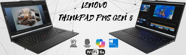 Lenovo ThinkPad P14s Gen 5 Intel Core Ultra 5 135H 14.5" WUXGA IR CAM Fingerprint Reader Win 11 Pro