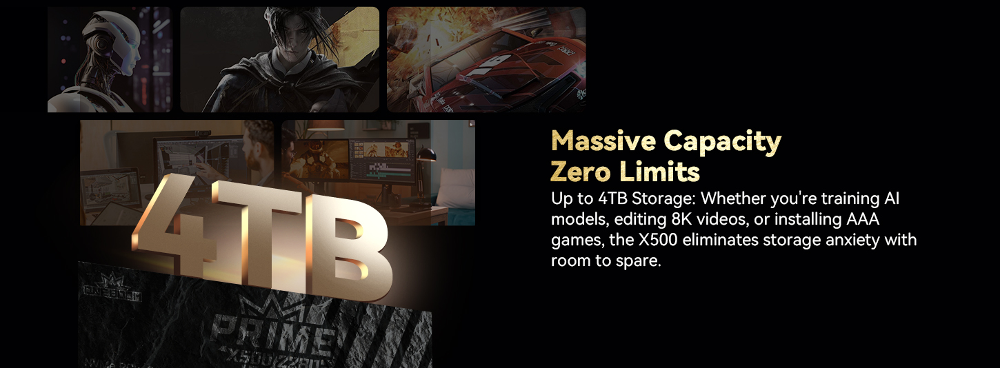 MAX 4TB Massive Capacity Zero Limits