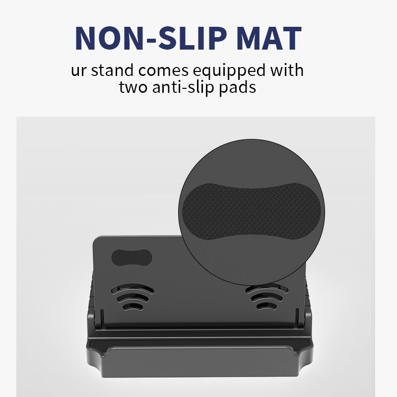 there is non-slip mat on the holder stand