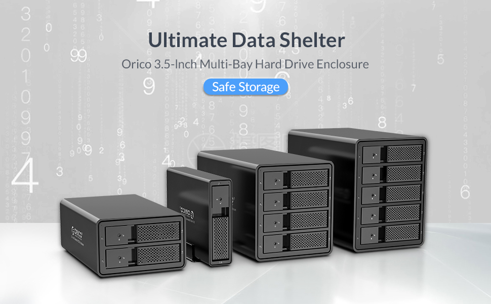 ORICO 4-Bay USB 3.0 3.5-Inch SATA HDD Enclosure Up To 32TB Mac & Windows 9548U3 