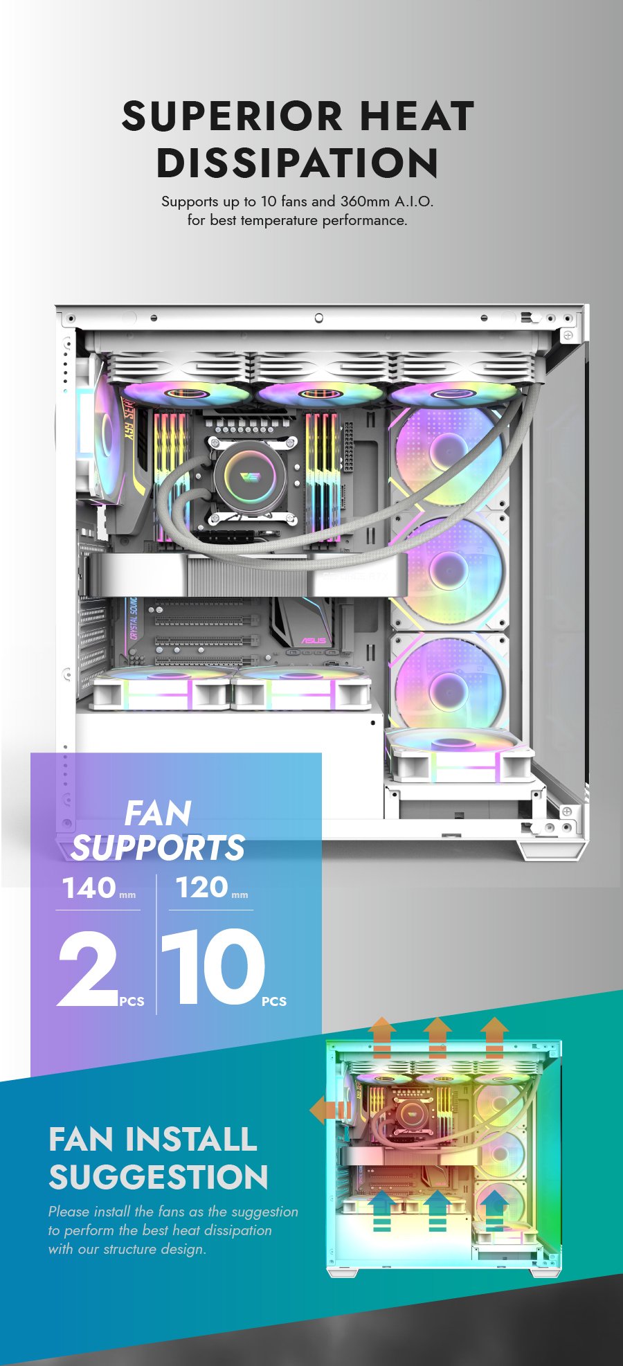 darkFlash DS900 ATX PC Case White