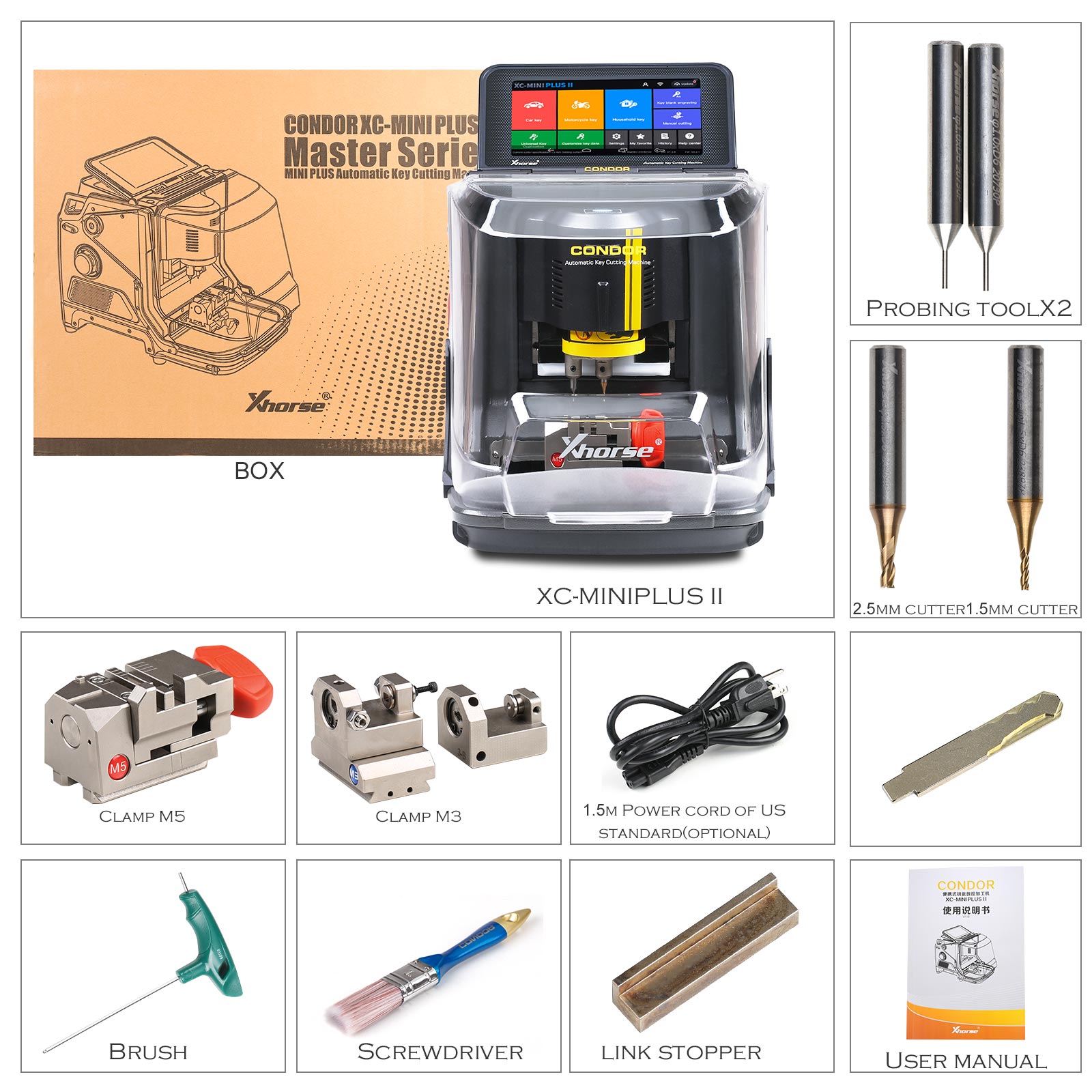 Xhorse Condor XC-MINI PLUS II Package List: